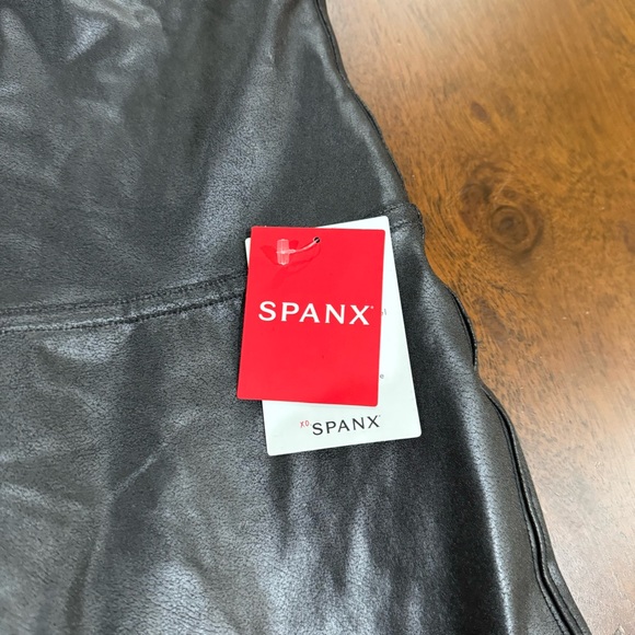 SPANX Faux Leather Leggings High Waisted Size XL - Picture 5 of 9